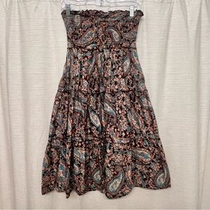 Mudd Floral Top in Black, Teal, Peach, and White Strapless Dress